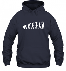 Evolution bagpipe player Hooded Sweatshirt