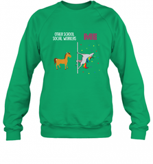 School Social Worker Unicorn Others You Crewneck Sweatshirt Crewneck Sweatshirt - Nice-Tshirts4u