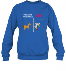 School Social Worker Unicorn Others You Crewneck Sweatshirt Crewneck Sweatshirt - Nice-Tshirts4u