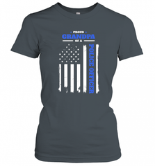 Mens Proud Grandpa of a Police Officer Distressed Flag Women's T-Shirt Women's T-Shirt - Nice-Tshirts4u