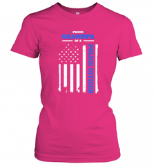 Mens Proud Grandpa of a Police Officer Distressed Flag Women's T-Shirt Women's T-Shirt - Nice-Tshirts4u