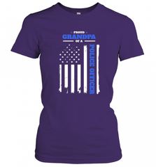 Mens Proud Grandpa of a Police Officer Distressed Flag Women's T-Shirt Women's T-Shirt - Nice-Tshirts4u