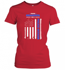 Mens Proud Grandpa of a Police Officer Distressed Flag Women's T-Shirt Women's T-Shirt - Nice-Tshirts4u