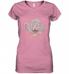 Wild Jaguar Leopard Cheetah Print Graphic Women's V-Neck T-Shirt Women's V-Neck T-Shirt - Nice-Tshirts4u
