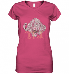 Wild Jaguar Leopard Cheetah Print Graphic Women's V-Neck T-Shirt Women's V-Neck T-Shirt - Nice-Tshirts4u