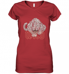 Wild Jaguar Leopard Cheetah Print Graphic Women's V-Neck T-Shirt Women's V-Neck T-Shirt - Nice-Tshirts4u