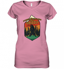 If You're Going To Be A Bear Be A Grizzly, Outdoor, Camping Women's V-Neck T-Shirt Women's V-Neck T-Shirt - Nice-Tshirts4u