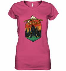 If You're Going To Be A Bear Be A Grizzly, Outdoor, Camping Women's V-Neck T-Shirt Women's V-Neck T-Shirt - Nice-Tshirts4u