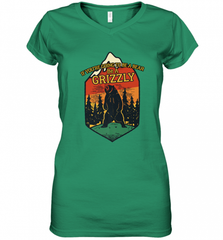 If You're Going To Be A Bear Be A Grizzly, Outdoor, Camping Women's V-Neck T-Shirt Women's V-Neck T-Shirt - Nice-Tshirts4u