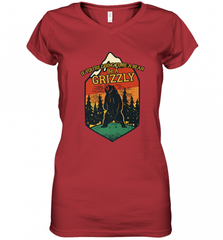 If You're Going To Be A Bear Be A Grizzly, Outdoor, Camping Women's V-Neck T-Shirt Women's V-Neck T-Shirt - Nice-Tshirts4u