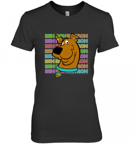 Kids Scooby Doo Ruh Roh Neon Text Stack Women's Premium T-Shirt Women's Premium T-Shirt / Black / XS Women's Premium T-Shirt - Nice-Tshirts4u