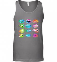 Tie Dye Lip Mood Mouths Bite Tongue Out Smile Smirk Kiss Men's Tank Top Men's Tank Top - Nice-Tshirts4u