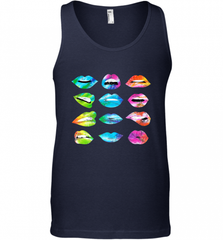 Tie Dye Lip Mood Mouths Bite Tongue Out Smile Smirk Kiss Men's Tank Top Men's Tank Top - Nice-Tshirts4u
