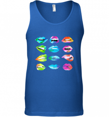 Tie Dye Lip Mood Mouths Bite Tongue Out Smile Smirk Kiss Men's Tank Top Men's Tank Top - Nice-Tshirts4u