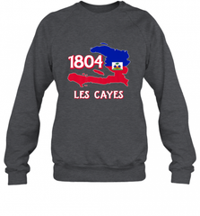 Nice Haitian Flag Day Shirt _ Les Cayes Haiti Map 1804 Crewneck Sweatshirt Crewneck Sweatshirt - Nice-Tshirts4u