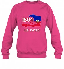 Nice Haitian Flag Day Shirt _ Les Cayes Haiti Map 1804 Crewneck Sweatshirt Crewneck Sweatshirt - Nice-Tshirts4u