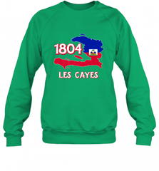 Nice Haitian Flag Day Shirt _ Les Cayes Haiti Map 1804 Crewneck Sweatshirt Crewneck Sweatshirt - Nice-Tshirts4u