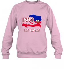 Nice Haitian Flag Day Shirt _ Les Cayes Haiti Map 1804 Crewneck Sweatshirt Crewneck Sweatshirt - Nice-Tshirts4u