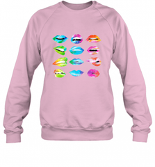 Tie Dye Lip Mood Mouths Bite Tongue Out Smile Smirk Kiss Crewneck Sweatshirt Crewneck Sweatshirt - Nice-Tshirts4u