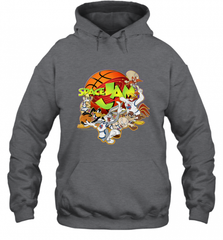 Kids Space Jam Group Shot Basketball Logo Hooded Sweatshirt Hooded Sweatshirt - Nice-Tshirts4u