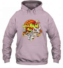Kids Space Jam Group Shot Basketball Logo Hooded Sweatshirt Hooded Sweatshirt - Nice-Tshirts4u