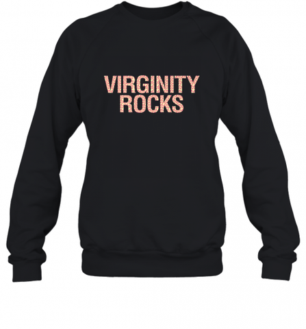 Virginity Pink Leopard print Rocks Cool Trendy Animal Print Crewneck Sweatshirt Crewneck Sweatshirt / Black / S Crewneck Sweatshirt - Nice-Tshirts4u