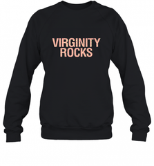 Virginity Pink Leopard print Rocks Cool Trendy Animal Print Crewneck Sweatshirt Crewneck Sweatshirt - Nice-Tshirts4u