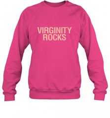 Virginity Pink Leopard print Rocks Cool Trendy Animal Print Crewneck Sweatshirt Crewneck Sweatshirt - Nice-Tshirts4u