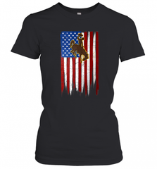 Wyoming Cowboys Grunge American Flag  Apparel Women's T-Shirt Women's T-Shirt - Nice-Tshirts4u