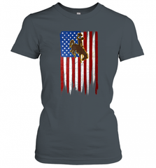 Wyoming Cowboys Grunge American Flag  Apparel Women's T-Shirt Women's T-Shirt - Nice-Tshirts4u