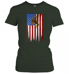 Wyoming Cowboys Grunge American Flag  Apparel Women's T-Shirt Women's T-Shirt - Nice-Tshirts4u