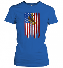 Wyoming Cowboys Grunge American Flag  Apparel Women's T-Shirt Women's T-Shirt - Nice-Tshirts4u