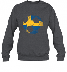 Sweden Soccer Ball Flag Jersey Shirt  Swedish Football Gift Crewneck Sweatshirt Crewneck Sweatshirt - Nice-Tshirts4u