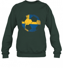 Sweden Soccer Ball Flag Jersey Shirt  Swedish Football Gift Crewneck Sweatshirt Crewneck Sweatshirt - Nice-Tshirts4u