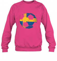 Sweden Soccer Ball Flag Jersey Shirt  Swedish Football Gift Crewneck Sweatshirt Crewneck Sweatshirt - Nice-Tshirts4u
