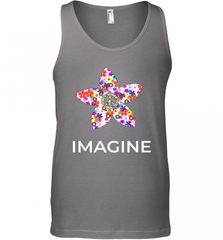 Imagine Flower Peace Sign Hippie 60s 70s Retro Men's Tank Top Men's Tank Top - Nice-Tshirts4u
