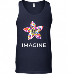 Imagine Flower Peace Sign Hippie 60s 70s Retro Men's Tank Top Men's Tank Top - Nice-Tshirts4u