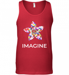 Imagine Flower Peace Sign Hippie 60s 70s Retro Men's Tank Top Men's Tank Top - Nice-Tshirts4u