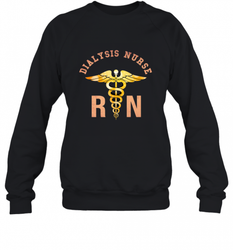 Dialysis Registered Nurse Caduceus Medical Symbol RN Crewneck Sweatshirt