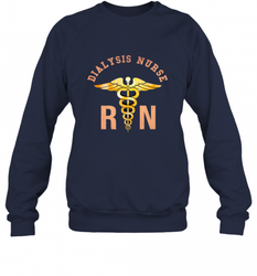 Dialysis Registered Nurse Caduceus Medical Symbol RN Crewneck Sweatshirt