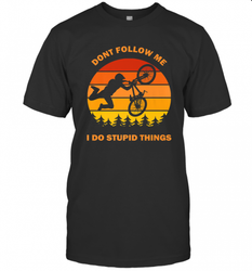 Don't Follow Me I Do Stupid Things Bike Lover Vintage Retro Men's T-Shirt