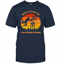 Don't Follow Me I Do Stupid Things Bike Lover Vintage Retro Men's T-Shirt