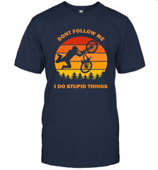 Don't Follow Me I Do Stupid Things Bike Lover Vintage Retro Men's T-Shirt Men's T-Shirt - Nice-Tshirts4u