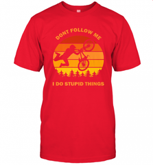 Don't Follow Me I Do Stupid Things Bike Lover Vintage Retro Men's T-Shirt Men's T-Shirt - Nice-Tshirts4u
