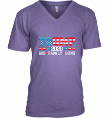 Trump 2020 God Family Guns Lovers Election Supporter Men's V-Neck Men's V-Neck - Nice-Tshirts4u