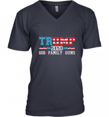 Trump 2020 God Family Guns Lovers Election Supporter Men's V-Neck Men's V-Neck - Nice-Tshirts4u