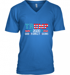Trump 2020 God Family Guns Lovers Election Supporter Men's V-Neck Men's V-Neck - Nice-Tshirts4u