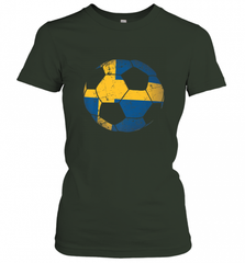 Sweden Soccer Ball Flag Jersey Shirt  Swedish Football Gift Women's T-Shirt Women's T-Shirt - Nice-Tshirts4u