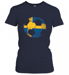 Sweden Soccer Ball Flag Jersey Shirt  Swedish Football Gift Women's T-Shirt Women's T-Shirt - Nice-Tshirts4u