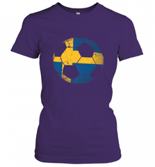 Sweden Soccer Ball Flag Jersey Shirt  Swedish Football Gift Women's T-Shirt Women's T-Shirt - Nice-Tshirts4u